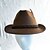 billiga Fedora hatt-Herr Fedorahatt Oktoberfesthatt Mörkgrön Brun Tyg Fjäder Mode Ledigt Gata Dagligen Färgblock Solskyddskräm Andningsfunktion