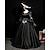 baratos Vestidos-Vintage Rococó Renascentista Maxi Vestidos Normal Julieta Princesa Noiva Pregueado Com Babados Princesa Decote Redondo Fantasia Mulheres Dia Das Bruxas Carnaval Baile de Máscaras Espetáculo Festa dia