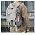 preiswerte College-Rucksäcke-grauer Unisex-Utility-Rucksack – wasserfeste Schul- und Reisetasche mit Schnallenriemen und mehreren Aufbewahrungstaschen