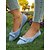 cheap Women&#039;s Flats-Women&#039;s Light Blue Flyknit Pointed Toe Flats with Bow - Breathable Casual Ballet Shoes for Ladies and Teens, Ideal for Spring, Garden Walks, and Daily Wear