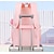 abordables Sacs à dos pour Enfants et Adolescents-Sac à dos d'école rouge et blanc pour filles – joli sac à dos de grande capacité avec patchs étoiles et breloque pompon pour ados