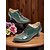 ieftine anii 1920-Pantofi oxford verzi pentru femei, din epoca edwardiană – pantofi eleganți victoriani vintage cu toc mediu, cu șireturi și detalii brogue, perfecți pentru petreceri cu ceai, cosplay și evenimente istorice, din anii 1900-1910