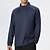 abordables Tee-shirts et chemises-Homme Sweat-shirt de sport manche longue Col montant Top Extérieur Séchage Rapide Respirant Polyester Noir Bleu Bleu de minuit Pêche Tennis Course