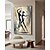 economico Ritratti-Dipinto a olio fatto a mano su tela, decorazione da parete, semplice personaggio di danza astratta per la decorazione della casa, dipinto appeso su telaio teso/dipinto arrotolato senza cornice