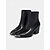 abordables Bottines-Bottines à bout pointu en similicuir marron pour femme – bottines à talon moyen style western avec embout en métal et fermeture éclair latérale, chaussures d&#039;automne décontractées pour le streetwear urbain et les tenues de bureau