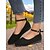 tanie Buty na płaskim obcasie damskie-Damskie czarne baleriny z paskiem na kostce, wykonane z imitacji zamszu – eleganckie, codzienne balerinki do biura, na codzienne spacery i do jesiennych stylizacji