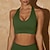billiga Set och One-Pieces-Dam 2 delar Sport BH Träningsset Yogakläder Ensfärgat Träningsdräkter ArmyGreen Svart Gymträning Hög midja Stretch Andningsfunktion Ärmlös Sport Sportkläder Smal