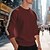 cheap Basic Sweatshirts-Men&#039;s Sweatshirt Black Wine Navy Blue Dark Green Khaki Crew Neck Striped Ribbed Textured Knit-texture Sports &amp; Outdoor Daily Holiday Polyester Streetwear Basic Casual Spring Fall Clothing Apparel