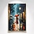abordables Peintures paysages-Fille dans la ville pluvieuse toile peinte à la main fille dans la rue avec parapluie pluie décor abstrait rue mur fille à New York ville chambre de filles art mural décoration intérieure sans cadre
