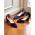 abordables Block Heels-Escarpins rétro à talons carrés violets en velours pour femmes - Chaussures Mary Jane à bout pointu et bride à la cheville pour les tenues de fête, de soirée et d&#039;inspiration vintage