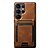 baratos Capa Samsung-telefone Capinha Para Samsung Galaxy S25 S24 S23 Ultra Plus S22 Plus Ultra Capa traseira Magnética Suporte para carregamento sem fio Pata de Apoio Retro TPU Couro PU