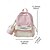 economico Zaini per Bambini e Adolescenti-Zaino kawaii con orecchie di gatto per bambini con custodia con coulisse – zaino scolastico pastello di grande capacità per ragazze e adolescenti