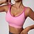 cheap Sports Bras &amp; Vests-Women&#039;s Strappy Sports Bras Underwear Medium Support Breathable Wireless Padded Solid / Plain Color Sport Activewear Black Pink Gym Fitness Yoga