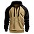 abordables sweats à capuche basiques pour hommes-Homme Sweat à capuche Sweat à capuche quart zippé Noir Chameau Gris foncé À capuche Bloc de Couleur Patchwork Avec Poches Quart de zip Sport &amp; Loisir Quotidien Fête Polyester Streetwear Basique