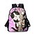baratos Mochilas para Crianças e Adolescentes-Conjunto de mochila infantil de 3 peças em formato de gato da Kayomi Harai - linda mochila escolar com lancheira e estojo, compartimento isolado e grande capacidade para uso em escolas primárias, viagens ou piqueniques.