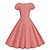 abordables Vestidos-1950s Retro Antiguo Rockabilly Vestido swing Vestido acampanado Ajuste y acampanado Lunares Escote en Pico Disfraz Mujer Víspera de Todos los Santos Carnaval Vacaciones Casual Diario Fiesta temática