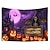 cheap Halloween Wall Tapestries-Halloween Blacklight Wall Tapestry – UV Reactive 'Happy Halloween' with Glowing Pumpkins and Candles, Neon Colors Spooky Scene, Glow in the Dark Wall Hanging for 2025 Halloween Party Decoration