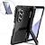 billige Samsung-etui-telefon Etui Til Samsung Galaxy Z-brett 7 Z Brett 6 Z Fold 5 Z Fold 4 Bakdeksel med stativ Støtsikker Kontor / Bedrift Geometrisk mønster Rustning pet Aluminiumslegering Silikon