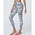 halpa Jooga-leggingsit ja sukkahousut-Naisten Caprileggingsit Jooga leggingsit Vatsatuki Korka vyötärö Kuntosali Urheilu Pilates Alaosat Tulostus Musta Valkoinen Oranssi Syksy Urheilu Urheiluvaatteet Tiukka istuvuus