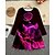 economico Abito a fiori 3D-ragazze&#039; 3D Fiore Abito Manica Lunga Estate Primavera Vacanza Quotidiano Ferie Principessa Bello Dolce Bambini 4-12 Anni Vestito Casual Abito a trapezio Lunghezza al ginocchio Vestibilità regolare