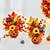cheap Halloween Wreaths &amp; Floral Decorations-Halloween Fall Desktop Ornament with Faux Pumpkin Decoration, Maple Leaves, Pinecones and Fall Party Decor, Spooky Halloween Table Display for Harvest Festival and Autumn Home Setup