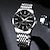 abordables Relojes de Cuarzo-Regalo para Mujeres Reloj de Cuarzo de Gran Esfera Moda Reloj de Rhinestone Luminiscente con Calendario y Fecha Impermeable Reloj con Correa de Acero Inoxidable