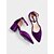 abordables Block Heels-Escarpins rétro à talons carrés violets en velours pour femmes - Chaussures Mary Jane à bout pointu et bride à la cheville pour les tenues de fête, de soirée et d&#039;inspiration vintage