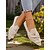 baratos Sapatilhas e Mocassins de mulher-Sapatos femininos Flyknit Bow Slip-On – sapatilhas casuais leves e respiráveis para uso diário, piqueniques no jardim e reuniões ao ar livre