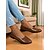 abordables Ballerines femme-Chaussures plates en similicuir marron à motif crocodile pour femmes - Mocassins confortables à bout rond pour les tenues décontractées, le bureau et les déplacements quotidiens