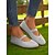 abordables Sandalias planas de mujer-Zapatos Mary Jane Flyknit con punta ancha para mujer: zapatos casuales cómodos y transpirables para uso diario, paseos por el jardín y largas horas de pie.