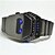 cheap Digital Watches-Men LED Watch Black Stainless Steel Band Length Quartz Movement Daily Waterproof LED Screen Snake Design LED Watch