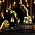 abordables Décorations Suspendues et de Table pour Halloween-Statue de zombie squelette de lanterne d&#039;Halloween, figurine en résine à moitié corps avec lumière hexagonale, décoration de jardin extérieure effrayante