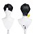 abordables Pelucas de anime-Película anime Kpop Demon Hunters cosplay Jinu peluca corta cabello negro Saja Boys