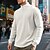 abordables Polo clásico para hombre-Hombre Camisetas polo con diseño de gofre Camisetas polo Ropa Cotidiana Cita Cremallera de un cuarto Manga Larga Moda Básico Plano Cremallera Primavera Otoño Ajuste regular Negro Blanco Vino Caqui