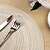 abordables Ustensiles et gadgets de cuisine-Lot de 6 sets de table ronds tissés, sets de table à manger antidérapants lavables de 15 pouces, sets de table de décoration intérieure durables pour la cuisine et la salle à manger