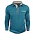 preiswerte Klassisches Poloshirt für Herren-Herren Golfshirt Golf Poloshirts Arbeit Lässig Revers Langarm Basic Modern Farbblock Tasche Knöpfe Frühling Herbst Normale Passform Aprikose Schwarz Marineblau Blau Armeegrün Dunkelblau Golfshirt
