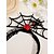 cheap Halloween Accessories-Women&#039;s Halloween Spider Web Headband – Gothic Black Lace with Red Rose and Spider Design, Lightweight Polyester and Plastic, Perfect for Costume Parties and Cosplay