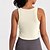 voordelige Yoga Tops-Dames Training Tops Lichte kleding Ademend Rimpels Mouwloos Sport Effen Kleur Kleding Bovenlichaam Voor Pilates Hardlopen Yoga Sportkleding