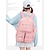 abordables Sacs à dos pour Enfants et Adolescents-Enfant Garçons Fille Sac à Dos Cartable Sac à dos scolaire École Quotidien Couleur Unie Tissu Oxford Nylon Grande capacité Imperméable Léger Pendentif Fermeture éclair Rose Claire Noir Rose Claire