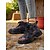 baratos Botas de combate-Botas de trabalho femininas de lona tie-dye com sola grossa – botas casuais com cadarço para atividades ao ar livre, como festivais de colheita, trabalho na fazenda e passeios de outono