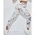 baratos Leggings e collants para ioga-Mulheres Legging Capri Leggings de ioga Com bolsos Compressão abdominal Cintura Alta Academia Esportivo Pilates Calças Estampado Branco Outono Esportes Roupas Esportivas Ajuste justo