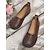 billige Slip-ons og loafers til kvinner-Damesko med kaffefarget, bred tå – myke slip-on-sko med sklisikker såle for heldagsturer, reiser og fritidsbruk.
