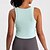 voordelige Yoga Tops-Dames Training Tops Lichte kleding Ademend Rimpels Mouwloos Sport Effen Kleur Kleding Bovenlichaam Voor Pilates Hardlopen Yoga Sportkleding