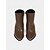 abordables Bottines-Bottines à bout pointu en similicuir marron pour femme – bottines à talon moyen style western avec embout en métal et fermeture éclair latérale, chaussures d&#039;automne décontractées pour le streetwear urbain et les tenues de bureau