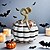 halpa Halloween-viehättävä musta &amp;Valkoinen ruudullinen kurpitsahahmo - hartsikuvioinen syksyinen pöytäkoriste, täydellinen kiitospäivään &amp;halloween, monipuolinen sisä- ja ulkokäyttöön tarkoitettu kodin keskipiste