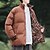 preiswerte Pufferjacken-Herren Wanderjacke Daunenjacke Winterjacken Außen Thermik Warm Wanderoutfits Wanderbekleidung Winter Oberteil Camping / Wandern / Höhlenforschung Reisen Dunkelgrau Schwarz Kaffee