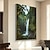 voordelige Tot $30-1 canvas kunstdruk zonder lijst - weelderige waterval in het bos met mediterraan huis - moderne wanddecoratie in woonkamer, slaapkamer, eetkamer - levendige natuurlijke inspiratieposter, groot canvas
