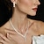 preiswerte Zubehör und mehr-Brautschmuck-Sets 3 Imitationsdiamant 1 Halskette 1 Armband Ohrringe Damen Vintage Mode Personalisierte Lieblich Klassisch Liebe Kostbar Schmuck-Set Für Hochzeit Arbeit Geschenk