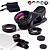 economico Miglioramento della casa-Obiettivo grandangolare fisheye 3 in 1 per fotocamera micro per iPhone, Xiaomi e Redmi, obiettivo fisheye zoom 3 in 1 per smartphone con clip per telefono