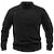 billige Toppe-Herre Fleece-sweatshirt Vandretop Termisk sweatshirt Langærmet Høj krave Toppe Udendørs Hold Varm Vinter Polyester Sort militærgrøn Brun Træning Løb